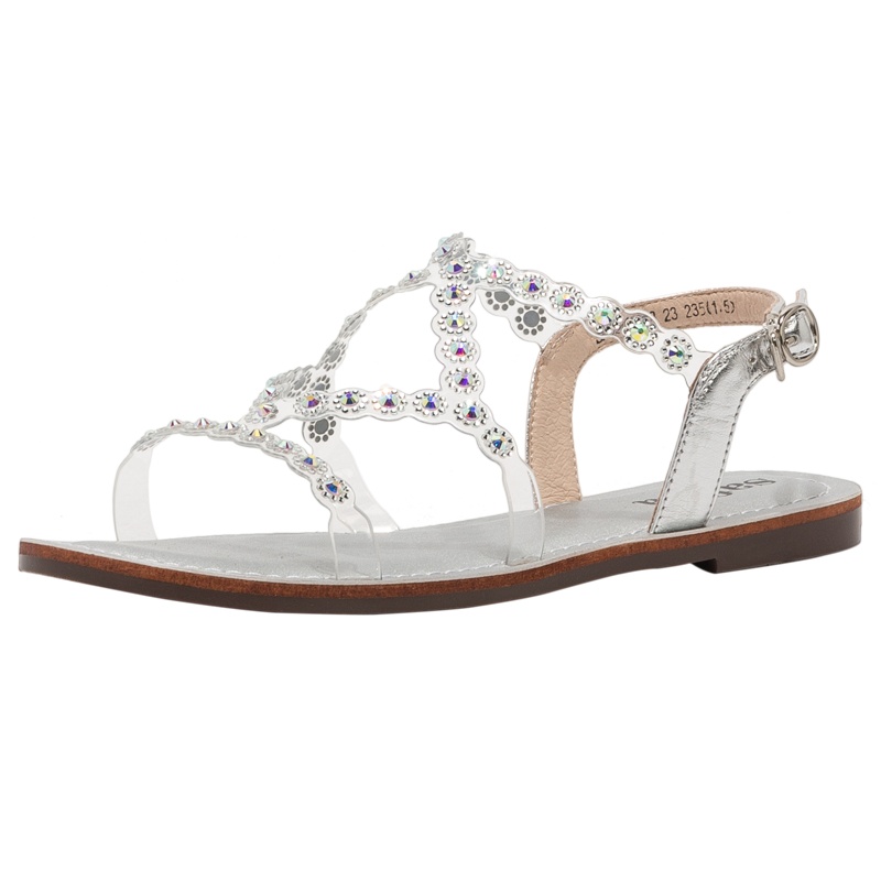 ST&SAT/星期六旗下新款夏季一字式扣带仙女风低跟凉鞋女SF02115063