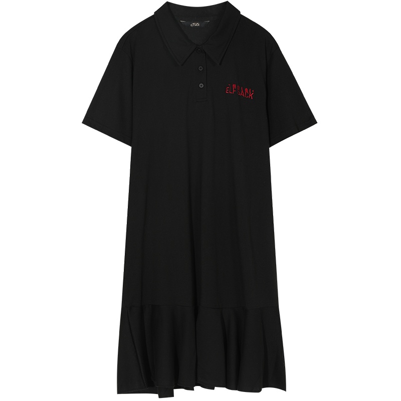 【大力水手联名】妖精的口袋polo领连衣裙2020春夏新款女a字裙子