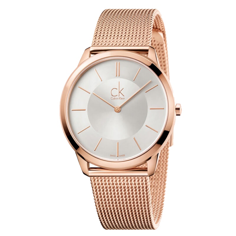 CK卡文克莱（CalvinKlein）新款瑞士ck手表男表 玫金大号男款