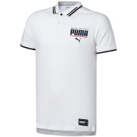 【自营】彪马PUMA男装翻领短袖POLO衫T恤经典LOGO款运动服852233 QC XL 85223302彪马白