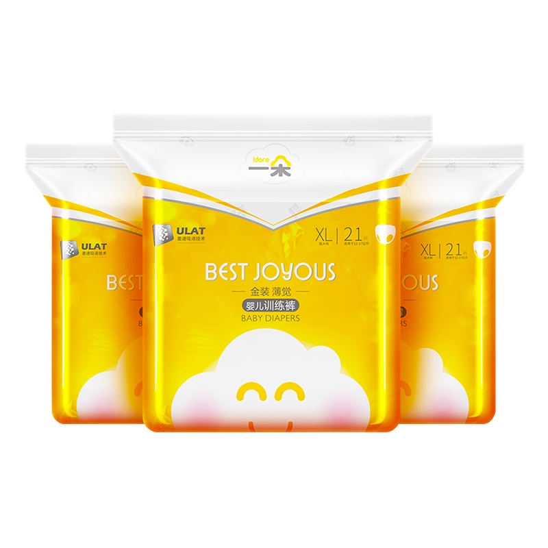 一朵金装薄觉拉拉裤XL63片超薄干爽舒适男女宝宝适用学步裤训练裤