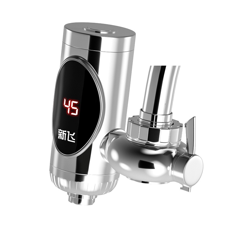 新飞 WM-005 电热水龙头银色带漏保 接驳式