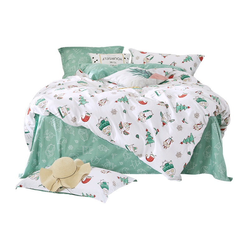 百丽丝家纺 水星出品卡通全棉印花学生三/四件套艺术设计床上用品