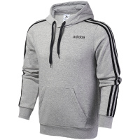 阿迪达斯男服卫衣三条纹连帽套头休闲运动服DQ3091.