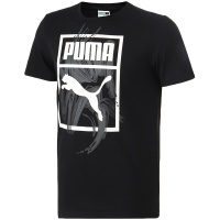 .PUMA彪马男装运动服圆领LOGO短袖跑步健身T恤579411