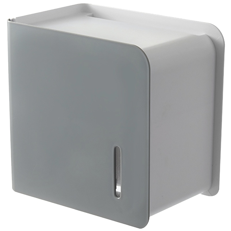 多功能收纳盒免打孔壁挂式卫生间浴室防水防淋小物件收纳 灰面白底 科林清22*21*14.5cm