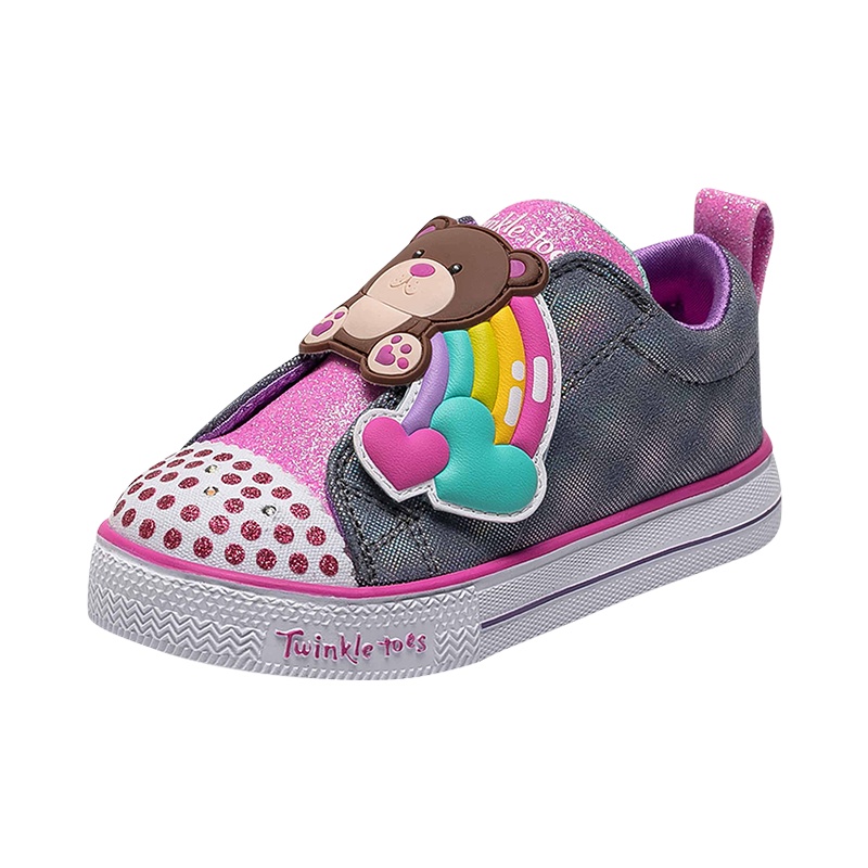 skechers斯凯奇小童魔术贴闪灯鞋20323NG