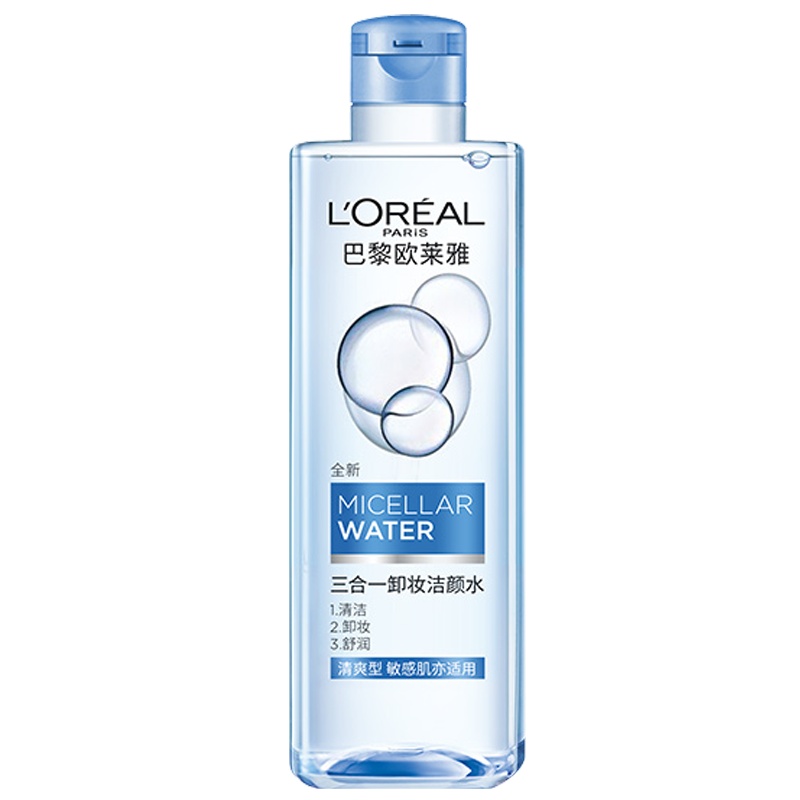 欧莱雅(LOREAL)三合一卸妆洁颜水 清爽型 400ml