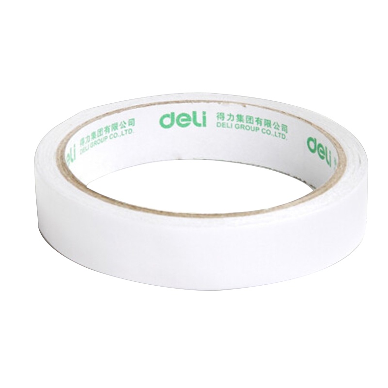 得力30402 高粘性棉纸双面胶 办公用品双面胶带 (18mm*10y) 16卷/袋