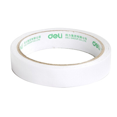 得力30402 高粘性棉纸双面胶 办公用品双面胶带 (18mm*10y) 16卷/袋