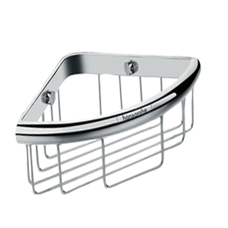 德国汉斯格雅hansgrohe 正品卫浴五金件 镀铬浴室角篮浴室置物篮41710007