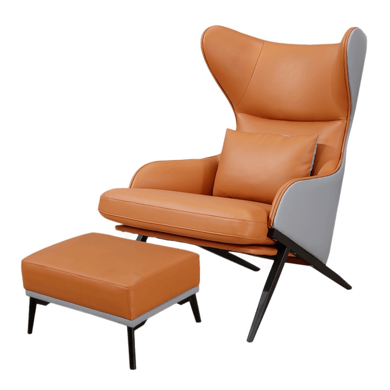 小户型布艺单人沙发椅靠背躺椅子现代简约轻奢办公老虎椅