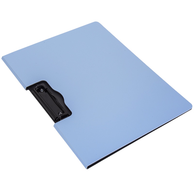 得力5011 A4横式折页板夹会议夹 加厚硬文件夹 蓝色