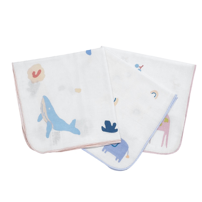 babycare口水巾婴儿纱布毛巾洗脸纯棉超软新生儿童宝宝全棉纱巾手帕小方巾西洛海湾