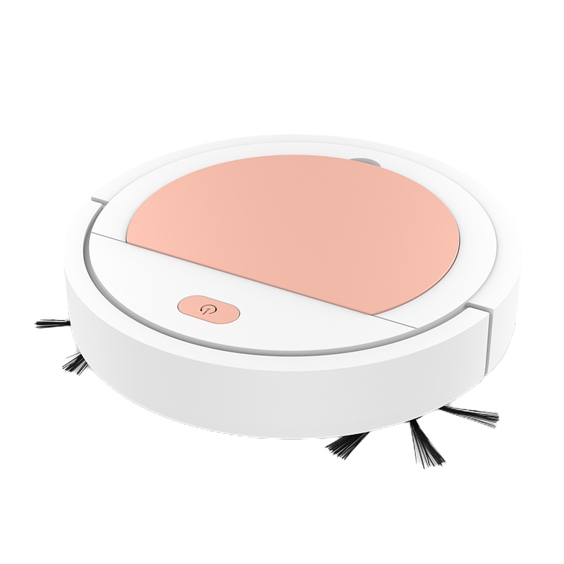 扫地机器人智能家用全自动吸尘器迷你小型超薄清洁擦地机拖地机 玫瑰金升级6毛刷