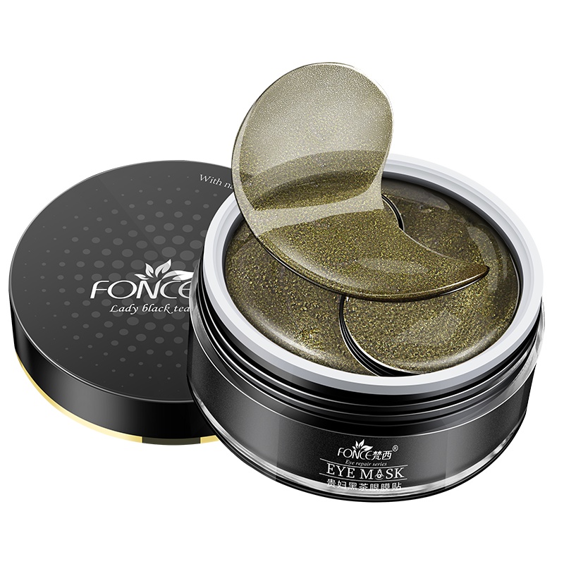 梵西贵妇黑茶眼膜贴去眼袋细纹补水紧致抗皱眼纹消黑眼圈学生女