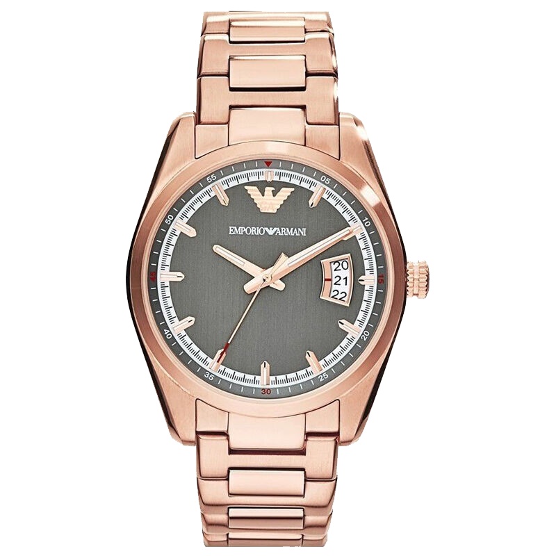 阿玛尼手表休闲简约男士手表时尚石英男表腕表 AR6020 玫瑰金色