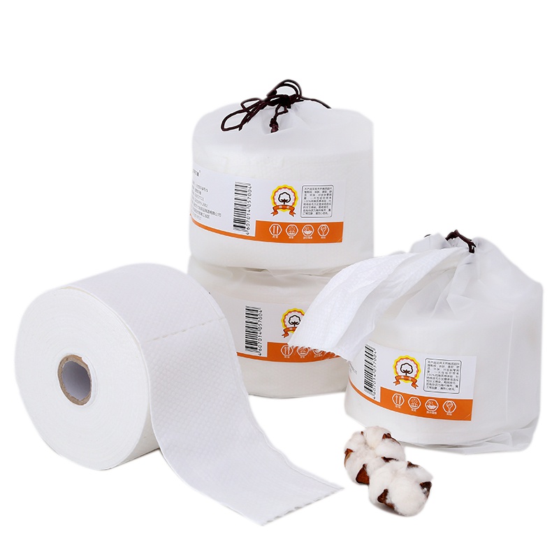 斜月三星 一次性纯棉柔巾 美容卸妆洗脸洁面巾 干湿两用珍珠纹擦脸巾