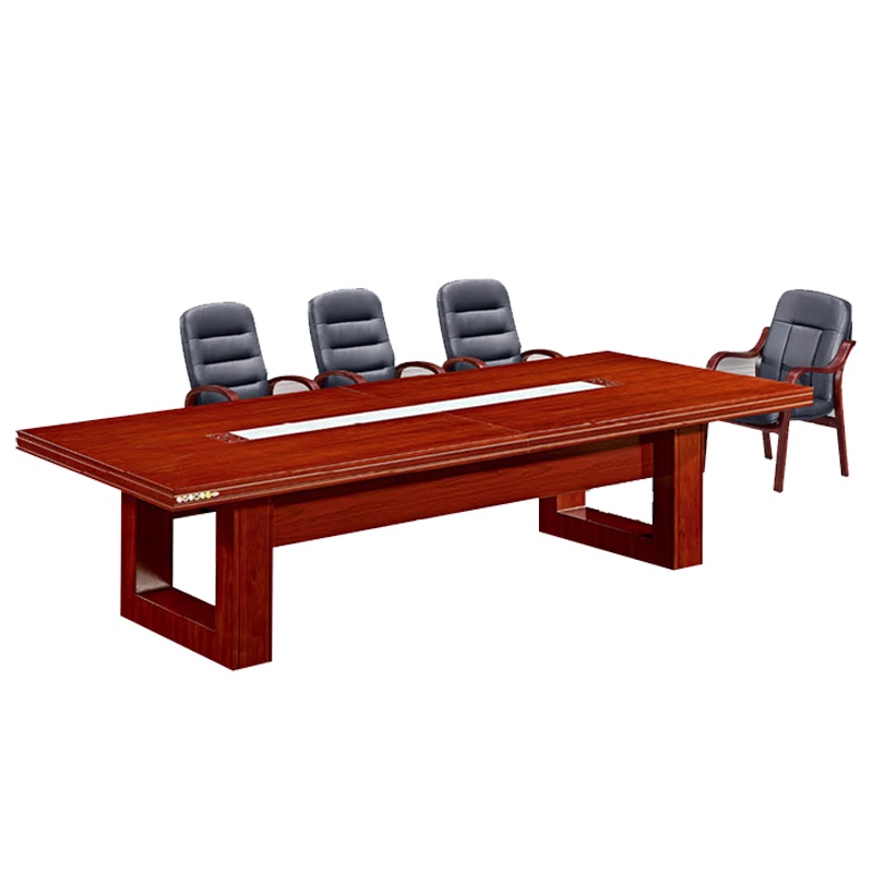 [理政]油漆会议桌 办公家具 实木贴皮会议桌 现代中式 油漆漆面 多人办公桌 商务洽谈桌