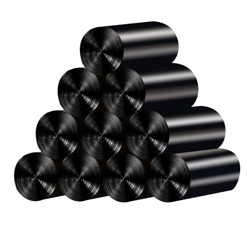 香夏 垃圾袋 家用商用黑色小号一次性厨房卫生间塑料袋 小号45*50黑色12卷(240只)