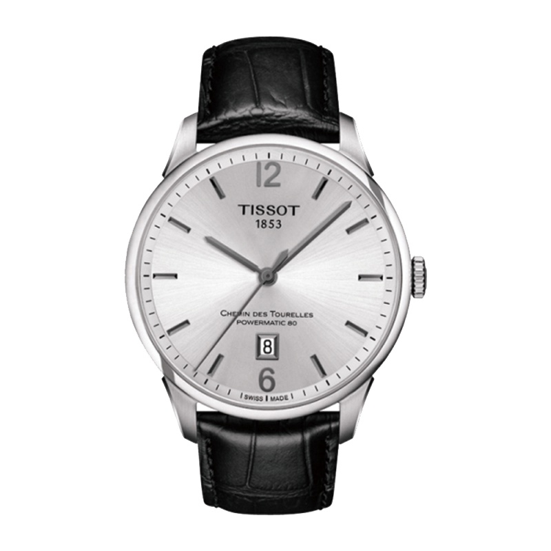 天梭(TISSOT)杜鲁尔系列自动机械时尚商务休闲皮带男士手表T099.407.16.037.00