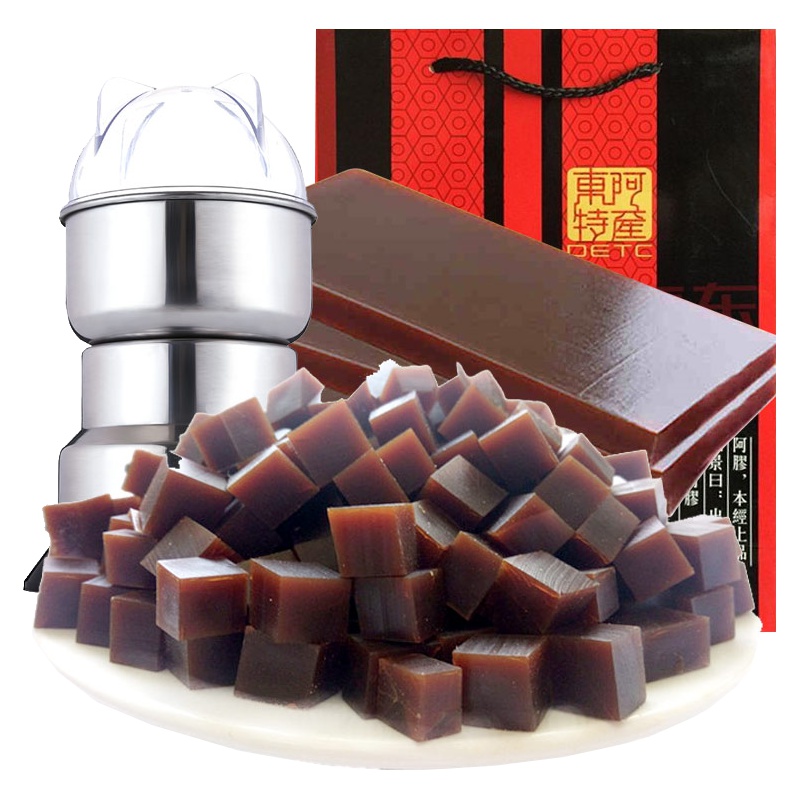 [500克]阿胶块 驴皮阿胶片 手工熬阿胶糕阿胶粉浆 桂花版(阿胶1斤+模具+辅料+黄酒+桂花)