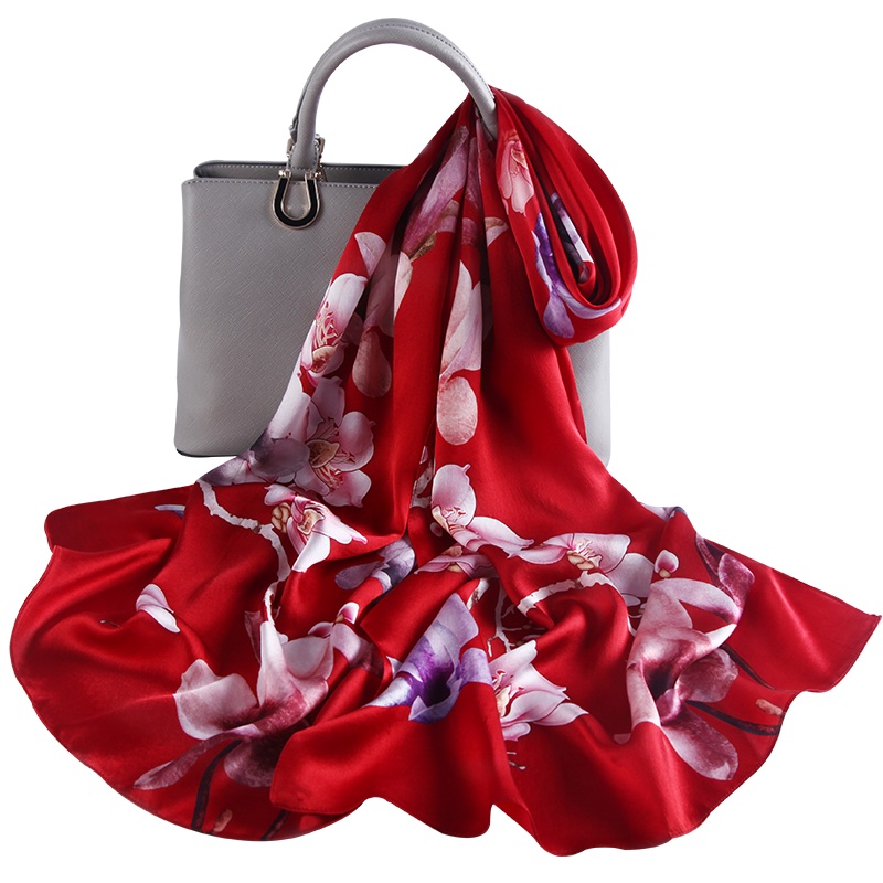 上海故事丝巾女长款妈妈百搭夏季薄款防晒桑蚕丝真丝围巾外搭披肩