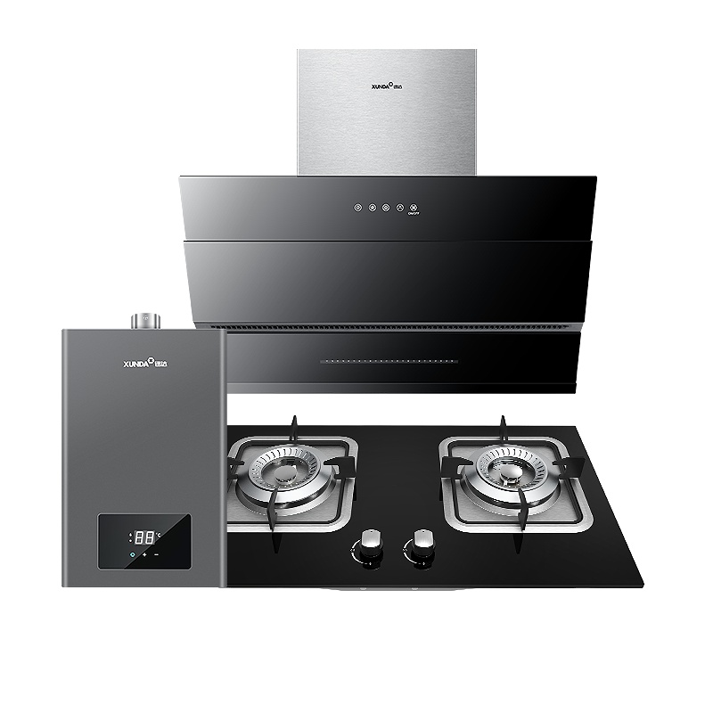 迅达C41+DS312T+DS801抽吸油烟机燃气灶热水器套餐免拆洗装组合家用液化气