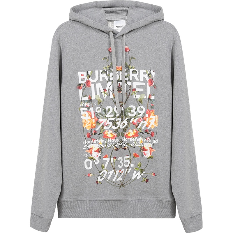 BURBERRY 博柏利 男款 棉质连帽长袖卫衣运动衫 80375421