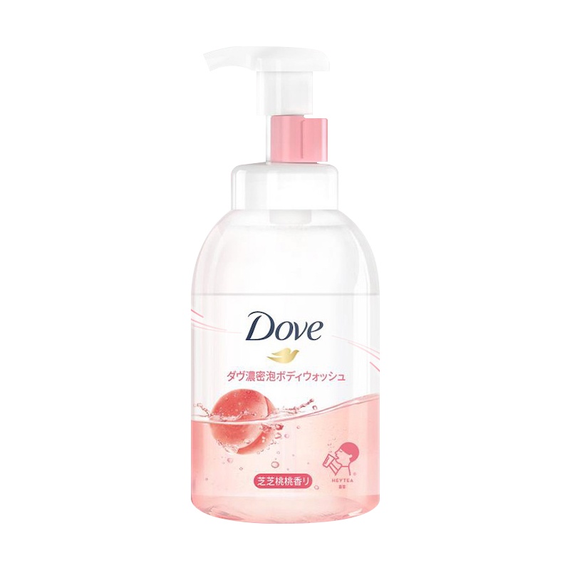 多芬(Dove)喜茶手摇奶盖沐浴泡泡沐浴露 芝芝桃桃香型沐浴乳400ML 保湿滋润透亮少女肌