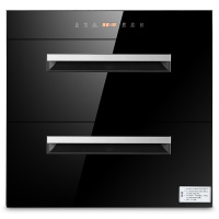 尊威(JOUE)100L嵌入式消毒柜 家用消毒碗柜 高温柜 升级国标版+经典黑晶轻触+紫外线高温消毒C021