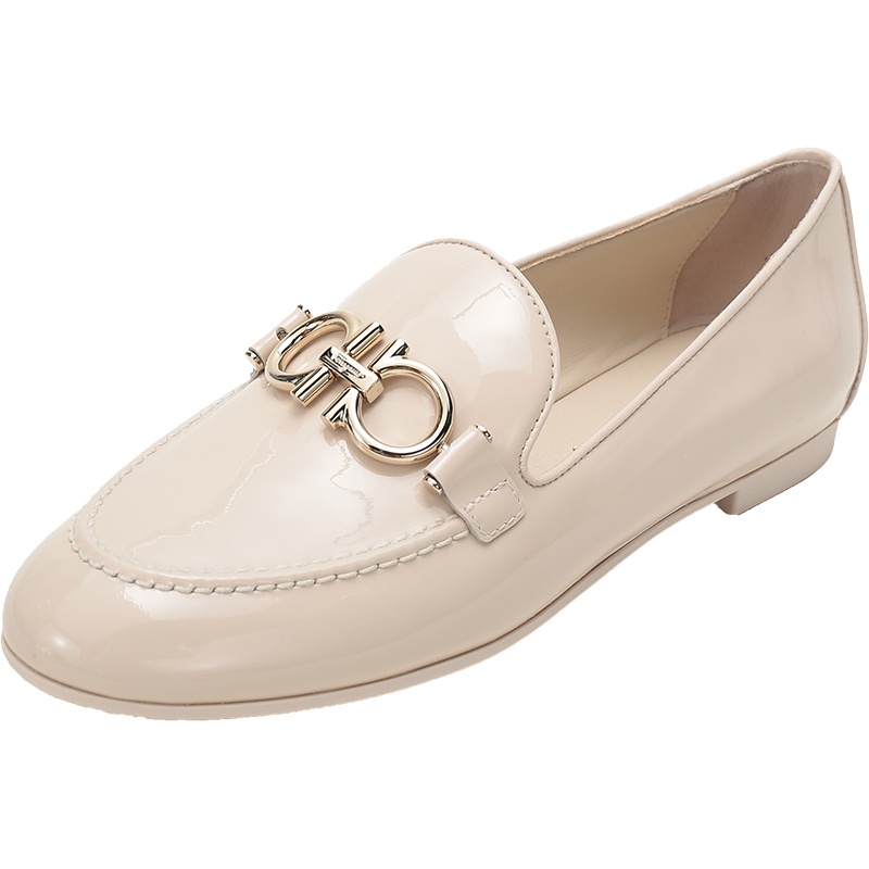 Salvatore Ferragamo 菲拉格慕 女士 亮面牛皮平底鞋莫卡辛鞋乐福鞋 0727757