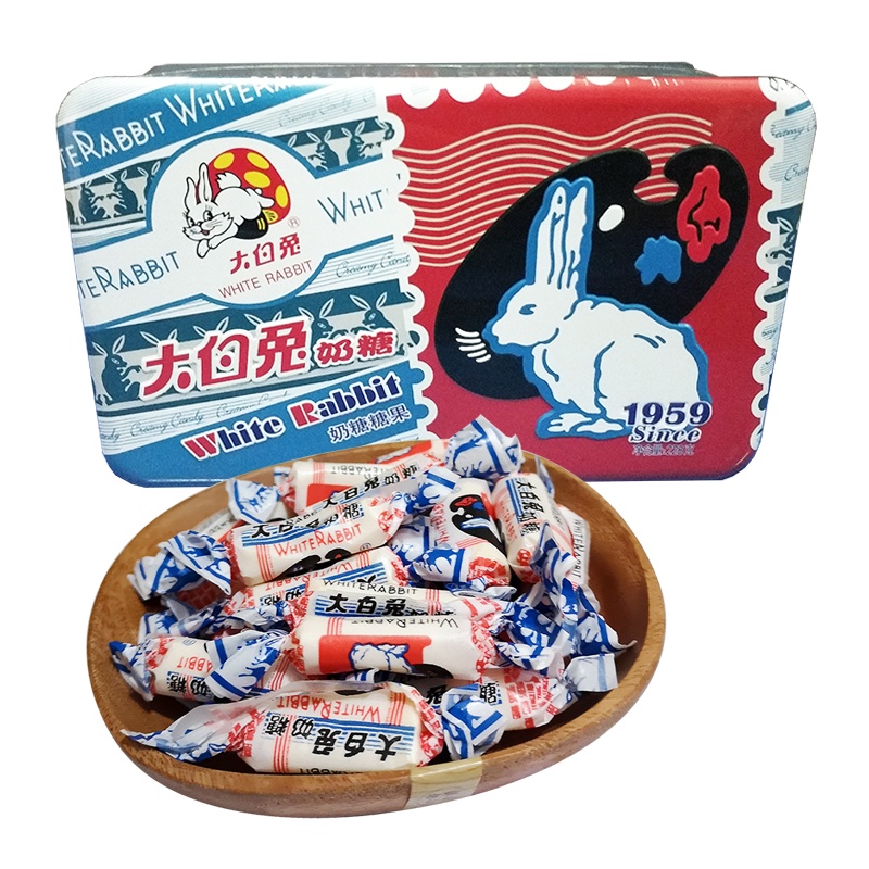 大白兔奶糖228g铁盒装原味奶糖好吃的儿时零食休闲糖果礼盒装