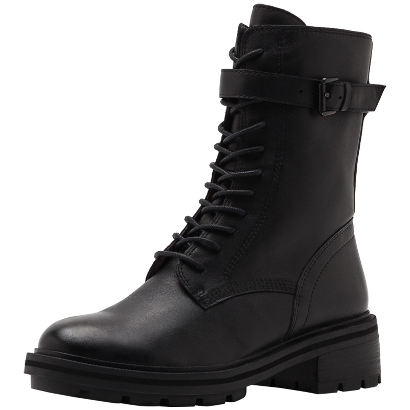 ST&SAT/星期六新款马丁靴低平跟街头圆头短靴女SS94116335