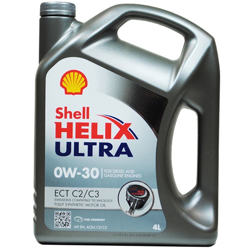 [ 全合成机油]Shell壳牌 欧洲进口 HelixUltra ECT 0W-30 C2/C3 SN级超凡喜力 4L