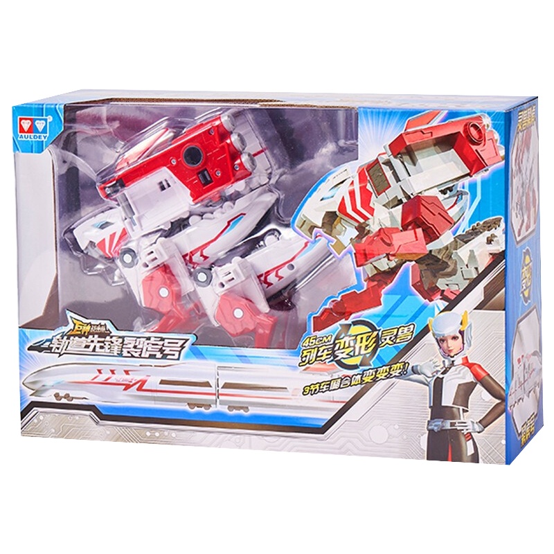 巨神战击队4之轨道先锋儿童变形玩具热浪战机王轨道先锋列车三合一变形男孩玩具 536623豪华版 轨道先锋裂虎号