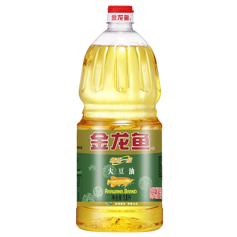 金龙鱼精炼一级大豆油1.8L 植物油 大豆油 食用油