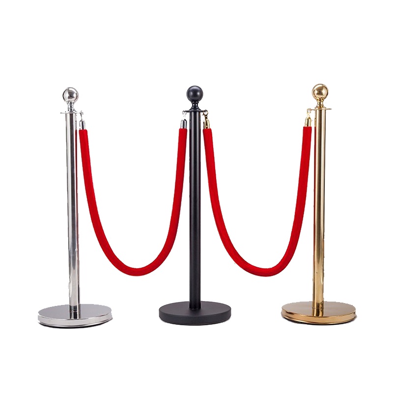 富和美(BNF)豪华挂绳圆球栏杆座不锈钢排队柱酒店迎宾礼宾杆围栏圆头护栏98礼宾杆