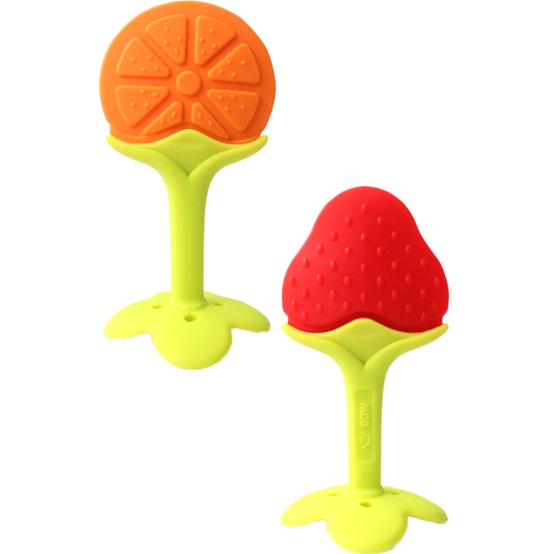 贝斯比/bassby 婴儿牙胶食品级硅胶可水煮消毒咬牙玩磨牙棒咬咬乐