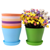 敞口款花盆 特小一个颜色随机 加厚花盆[送托盘+花种+生根粉]绿植花卉多肉塑料花盆种菜盆