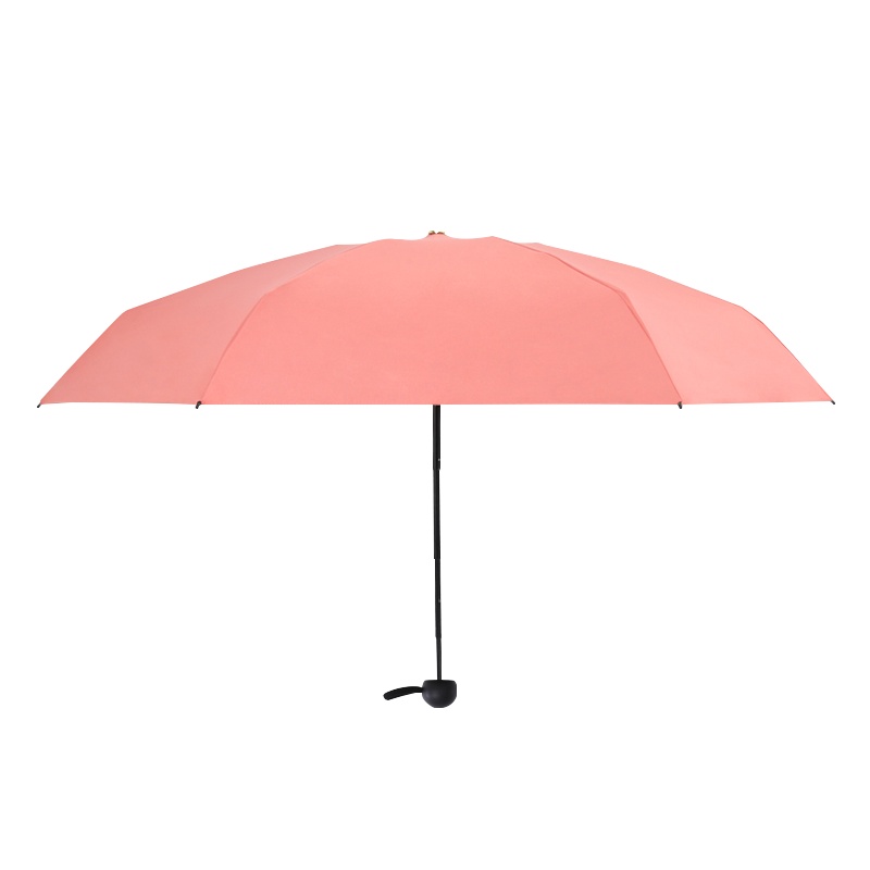 菲诺 Bella贝拉赤茶色五折超轻太阳伞黑胶防晒防紫外线小巧便携晴雨两用