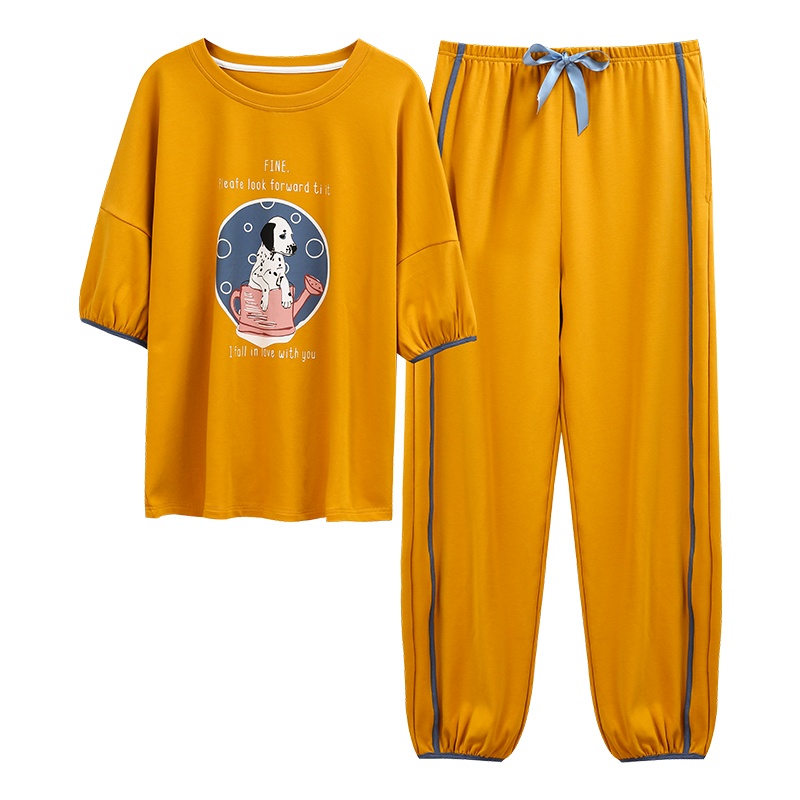 迪奥 女款家居服套装年轻套头休闲柔软舒适亲肤棉质甜美可爱两件套女