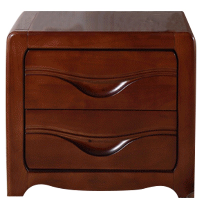 衡爵 HJ-CG4 床头柜 实木床头柜 两抽床头柜 实木两抽床头柜(胡桃色500*500*400)