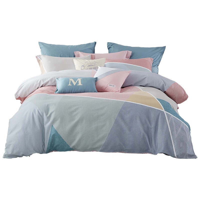 梦洁(MENDALE) 纯棉磨毛四件套加厚保暖床单被套