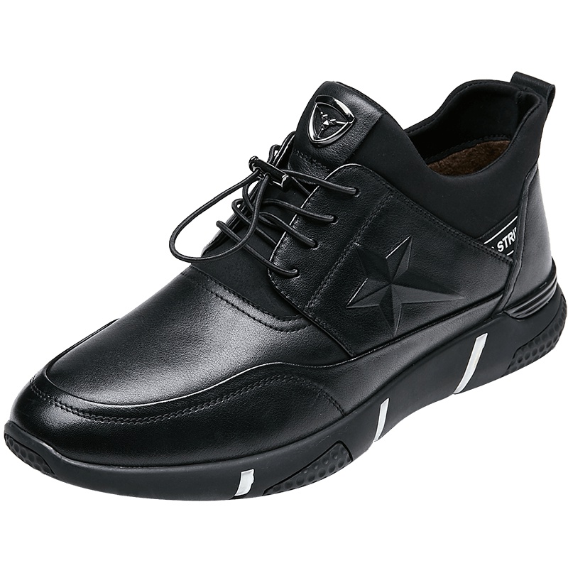 康奈男鞋 冬季潮流加绒保暖休闲鞋男系带厚底舒适运动鞋户外休闲鞋1178722