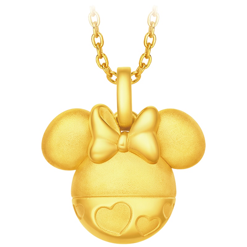 周大福迪士尼经典系列米妮足金黄金吊坠R21196