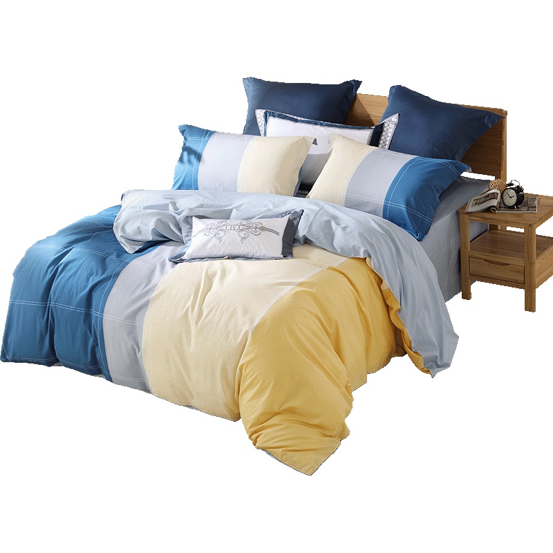 水星家纺 全棉印花四件套北欧风格简约时尚 格里