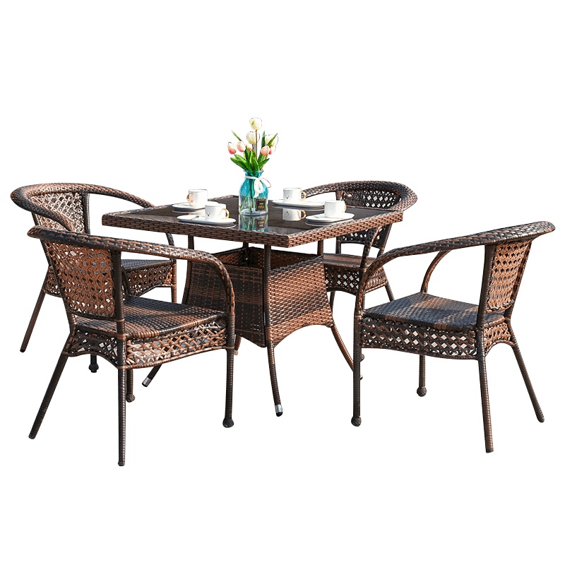 DXBG藤椅三件套组合休闲庭院网红腾滕椅子室外阳台小茶几藤编户外桌椅