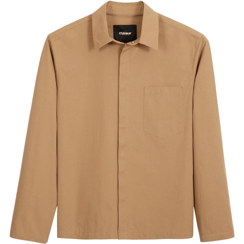 千纸鹤男装翻领工装夹克衫外套2020春装新款休闲时尚上衣潮30523