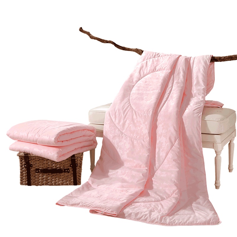 富安娜(FUANNA)家纺圣之花夏凉被子空调被褥单人被学生宿舍夏被双人被透气凉爽磨毛纤维纯色夏季被芯